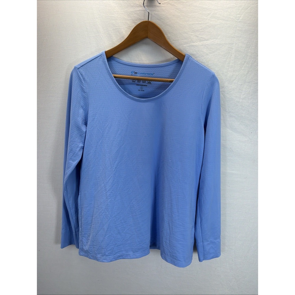 IBKUL Women's S Blue Long Sleeve Shirt IBKomfortable UPF50+ Quick Dry Athletic
